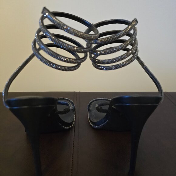 Steve Madden Slinky Glitter Black Heels - Picture 3 of 4